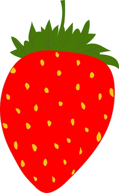 Hand drawn style drawing strawberry