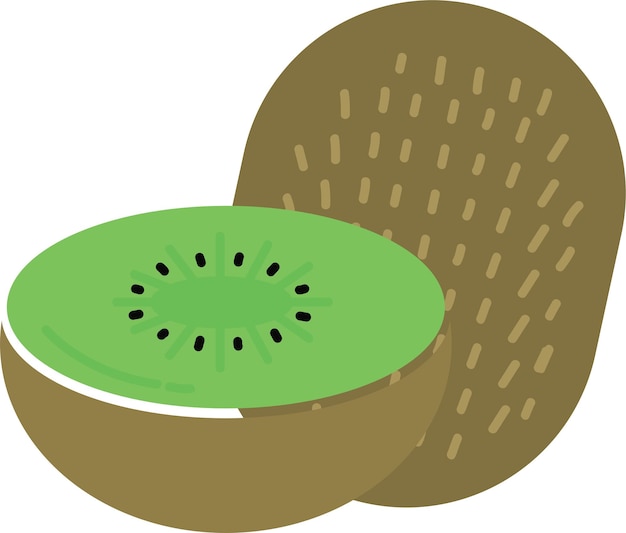 Vector hand drawn style fruit kiwi