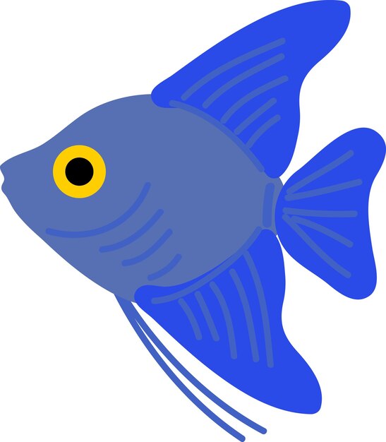 Vector hand drawn style ocean angelfish