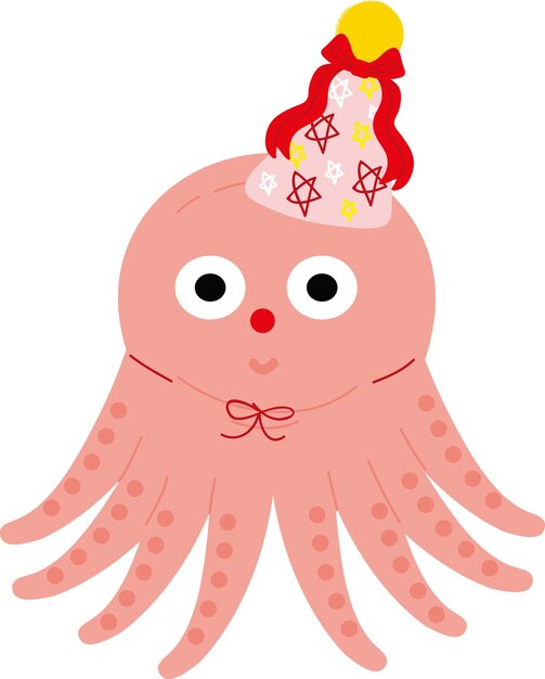 Hand drawn style ocean octopus