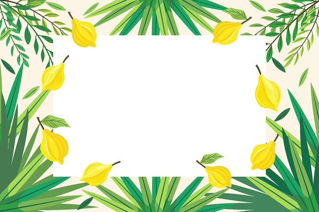 Vector hand drawn sukkot background