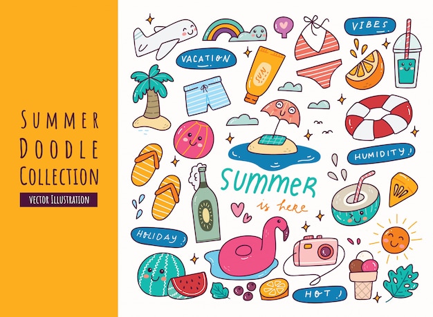 Hand Drawn Summer Doodle Collection