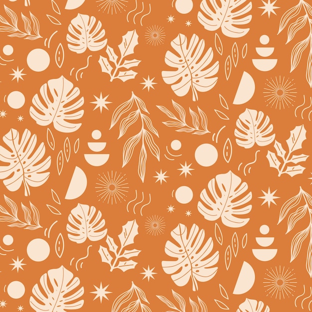 Hand drawn summer duotone pattern