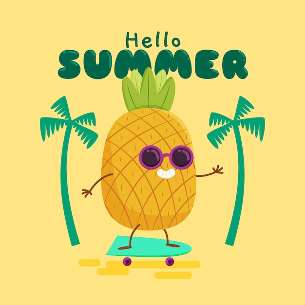 手繪的夏季插圖