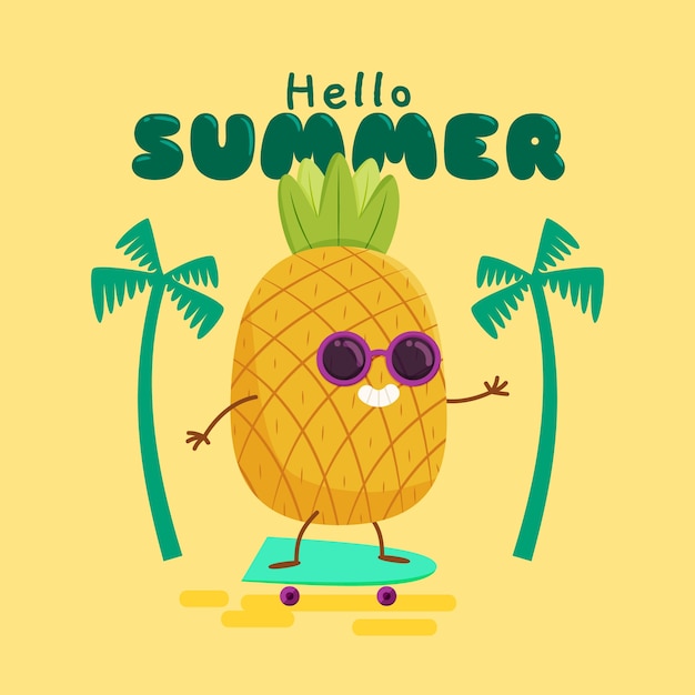 Vector hand drawn summer illustration