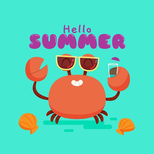 Vector hand drawn summer illustration