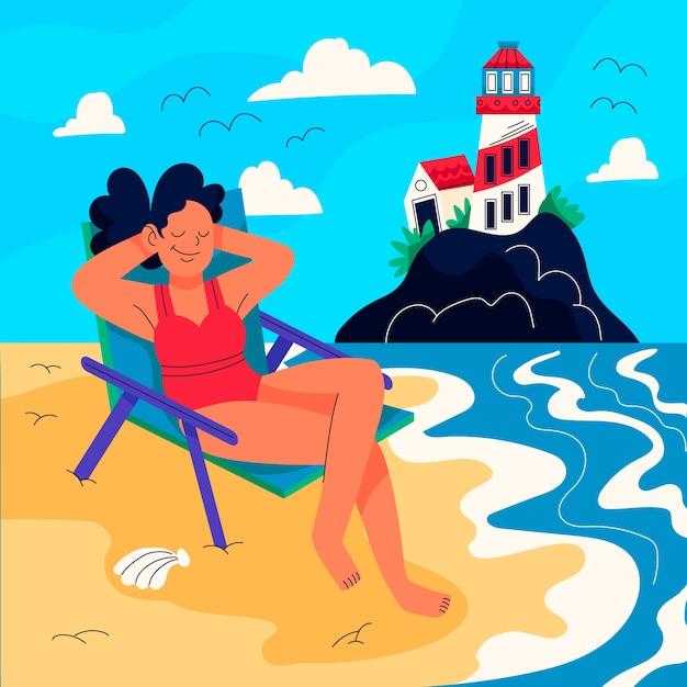 Vector hand drawn summer illustration