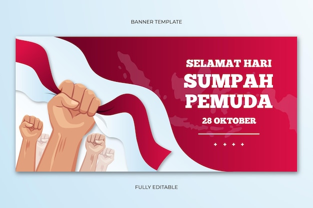 Hand drawn sumpah pemuda