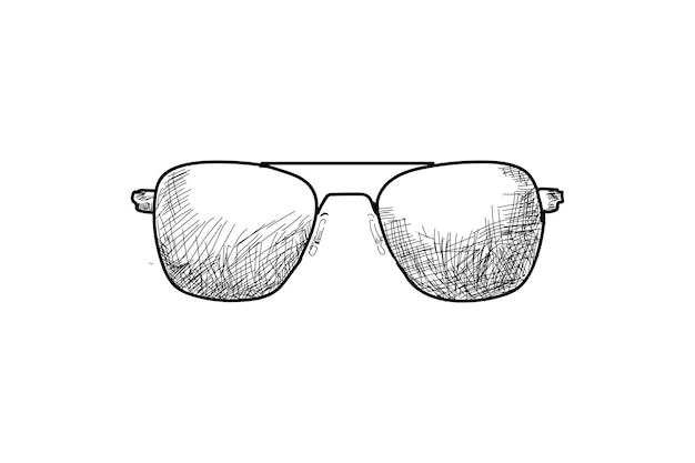 Vector hand drawn sun glass vector