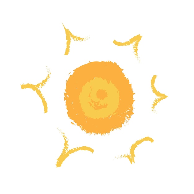 Hand Drawn Sun Vector Illustration