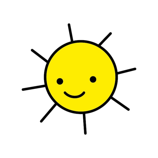 Hand drawn sun