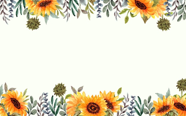 hand drawn sunflower background