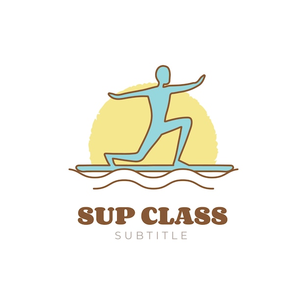 Hand drawn sup logo design