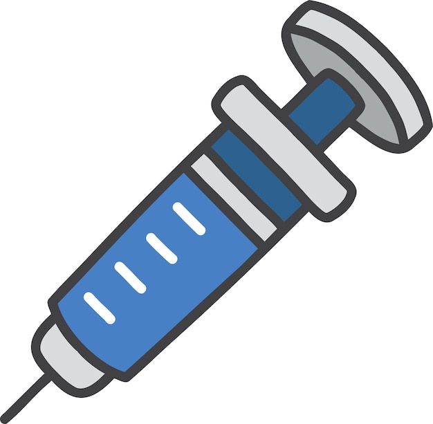 Vector hand drawn syringe illustration