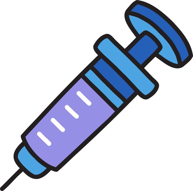 Vector hand drawn syringe illustration