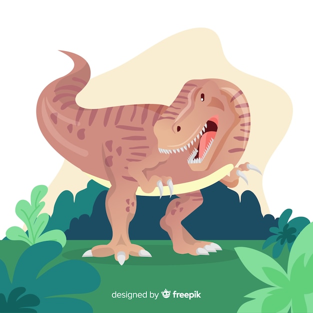 Vector hand drawn t-rex illustration