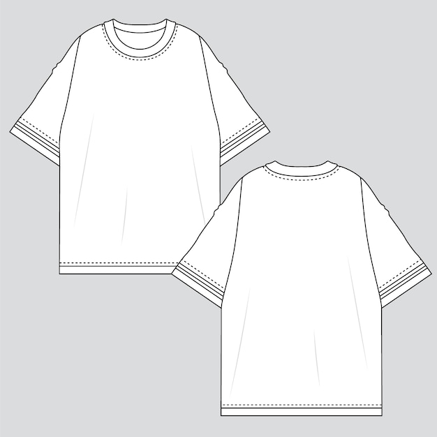 Premium Vector | Hand drawn t-shirt outline illustration