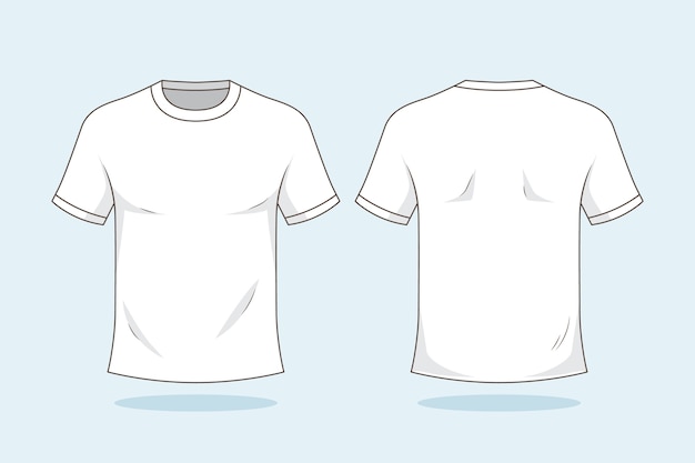 Vector hand drawn t-shirt outline illustration