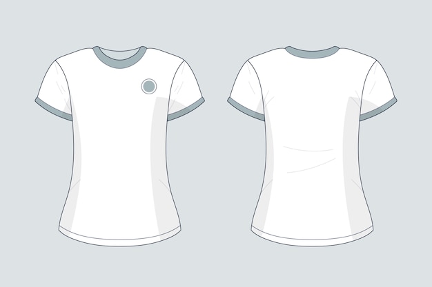 Vector hand drawn t-shirt outline illustration