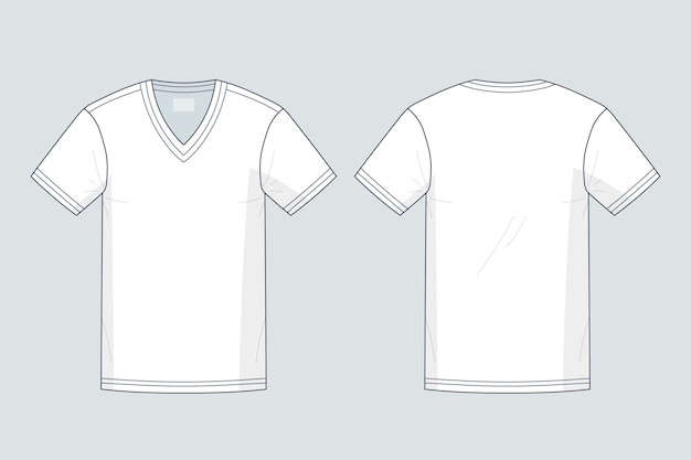 Vector hand drawn t-shirt outline illustration