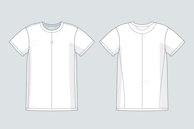 hand drawn t-shirt outline illustration