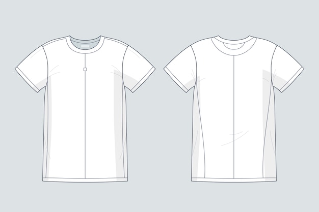 Vector hand drawn t-shirt outline illustration