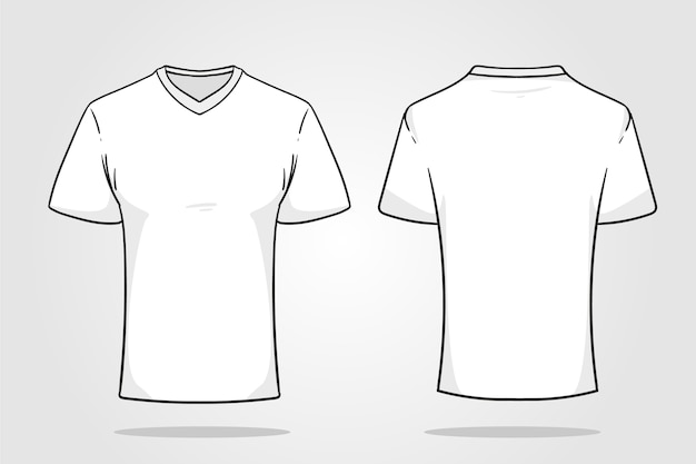 Vector hand drawn t-shirt outline illustration