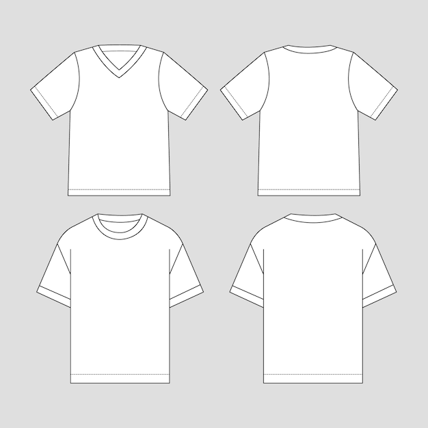 Vector hand drawn t-shirt outline illustration