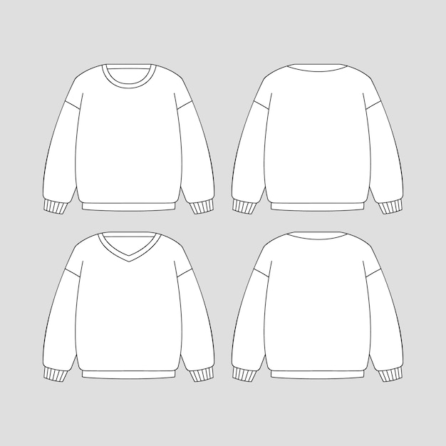 Vector hand drawn t-shirt outline illustration