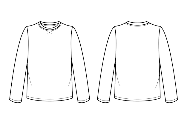 Vector hand drawn t-shirt outline illustration