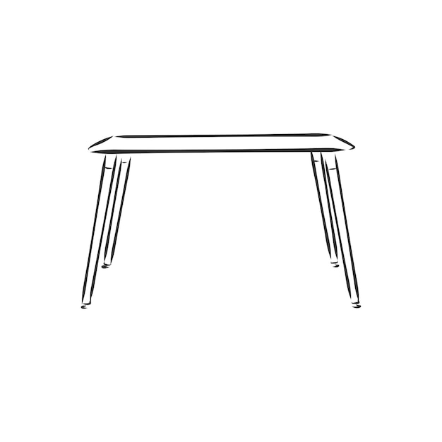 Hand drawn table, vector illustration, table vector sketch illustration