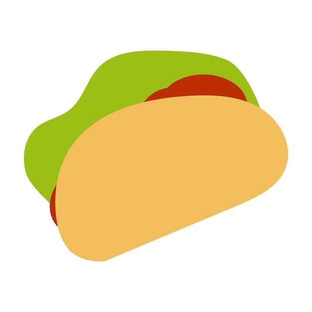 Hand drawn taco Isolated Vector