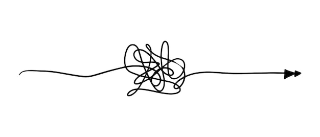 手描きのタングルスクラブルスケッチ 抽象的なスクラブル ベクトルイラスト