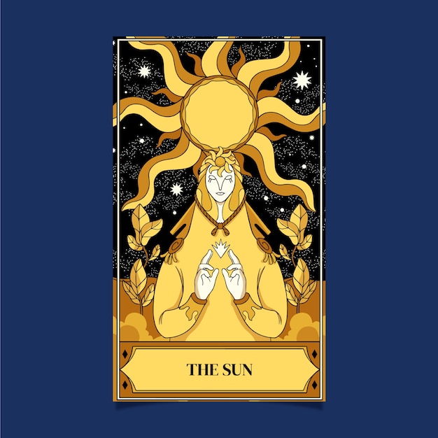 Vector hand drawn tarot card illustration