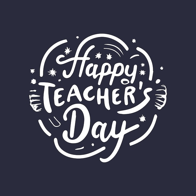 Hand drawn teacher's day t shirt design