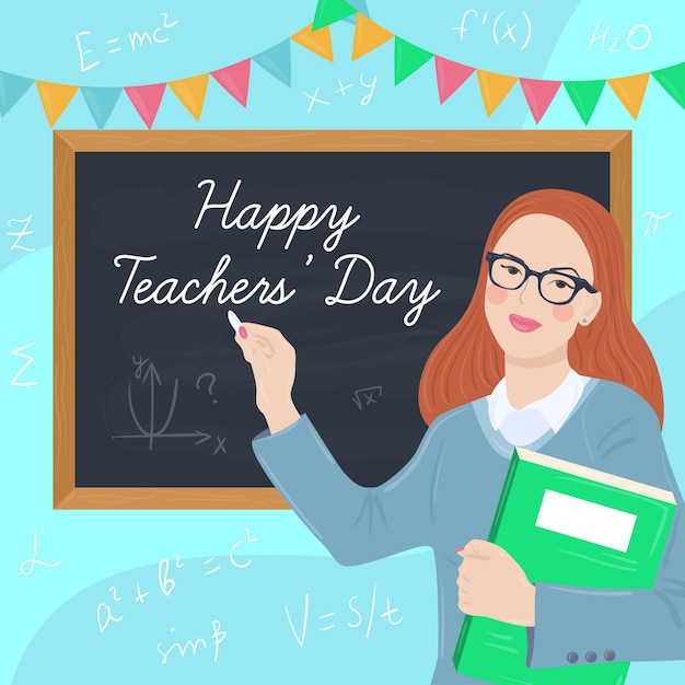 Hand drawn teachers day concept