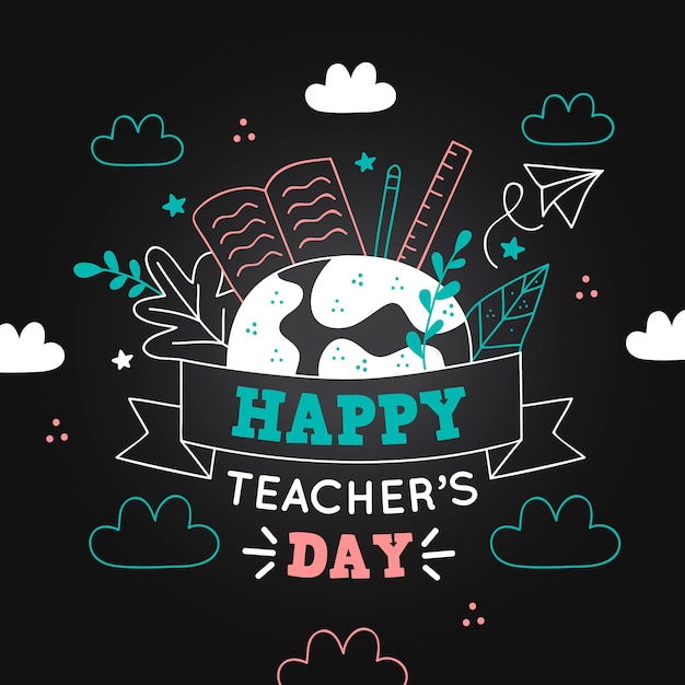 Hand drawn teachers day concept