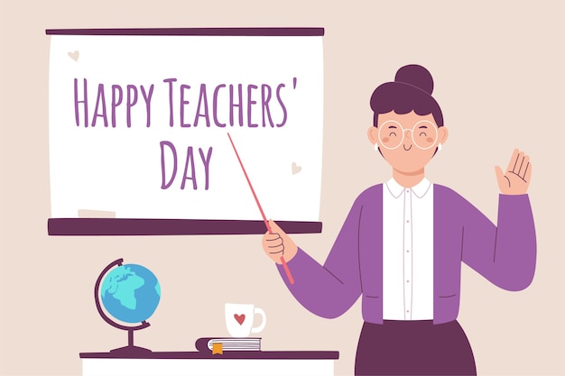 Hand drawn teachers day concept