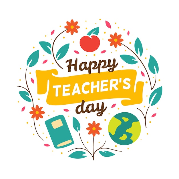 Vector hand drawn teachers' day illustration