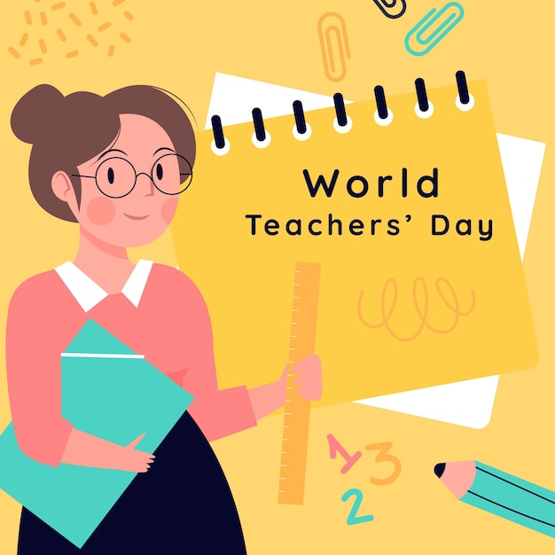 Vector hand drawn teachers' day illustration