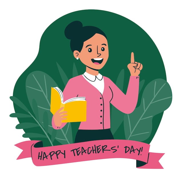 Vector hand drawn teachers' day illustration