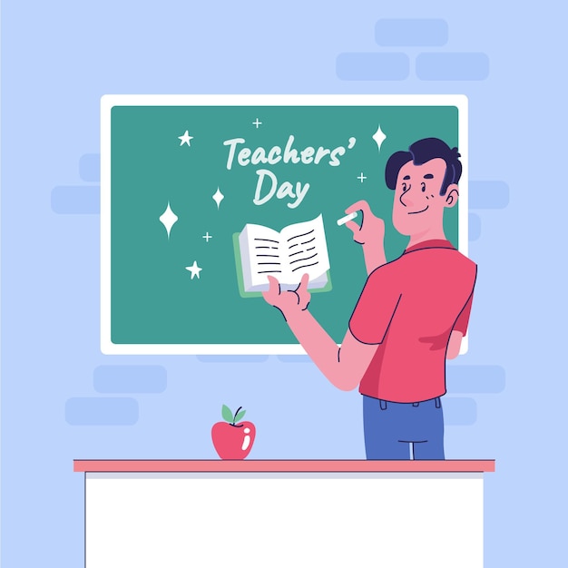 Vector hand drawn teachers' day illustration