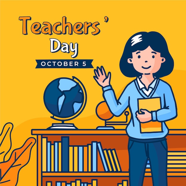 Vector hand drawn teachers' day illustration