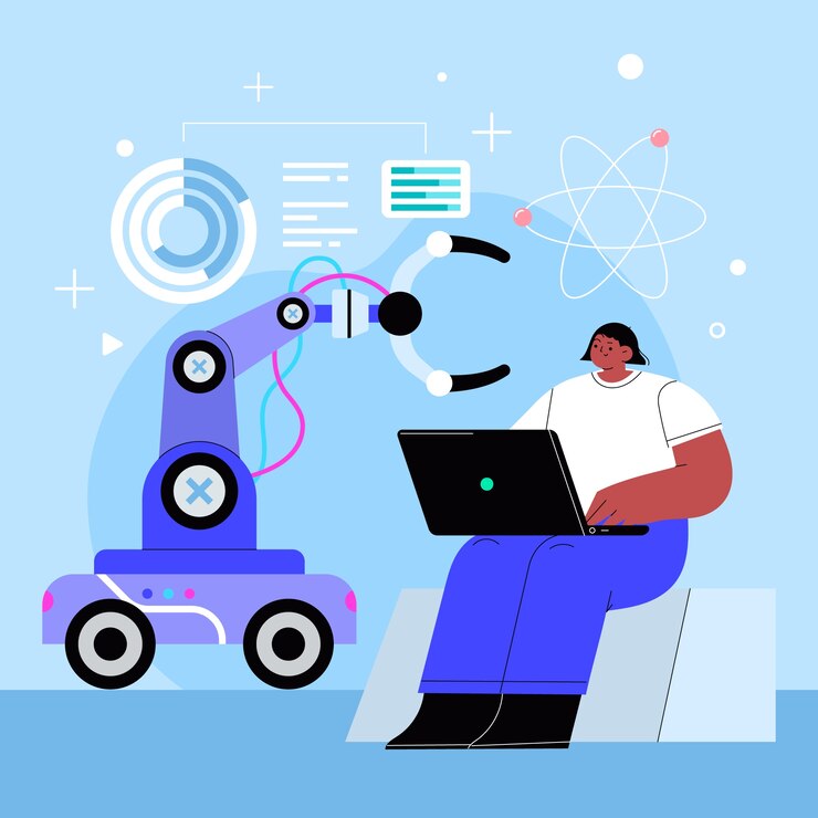 Vector hand drawn technology illustration