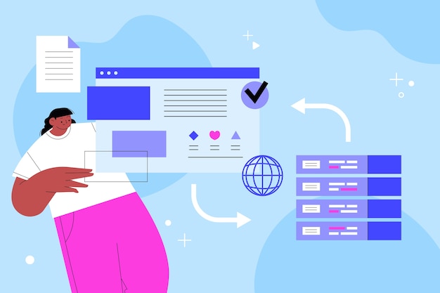 hand drawn technology illustration