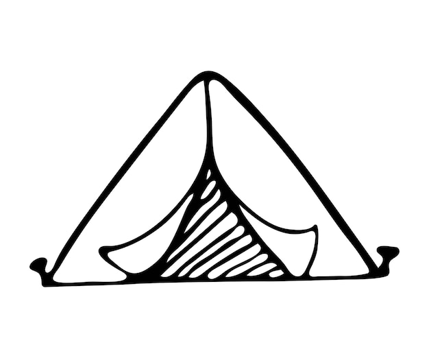 Vector hand drawn tent doodle icon