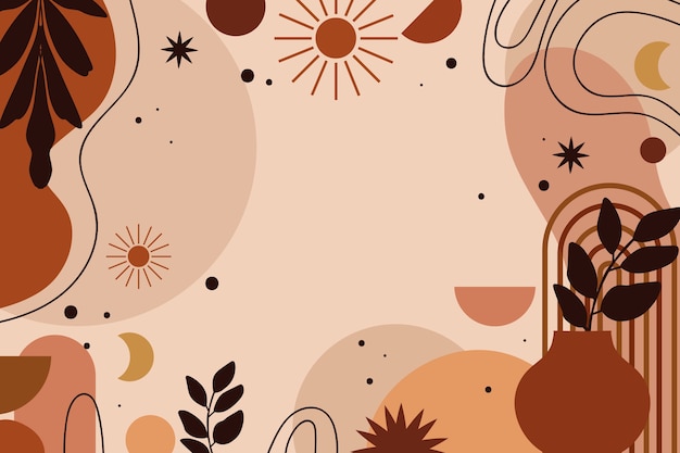 Vector hand drawn terracotta background