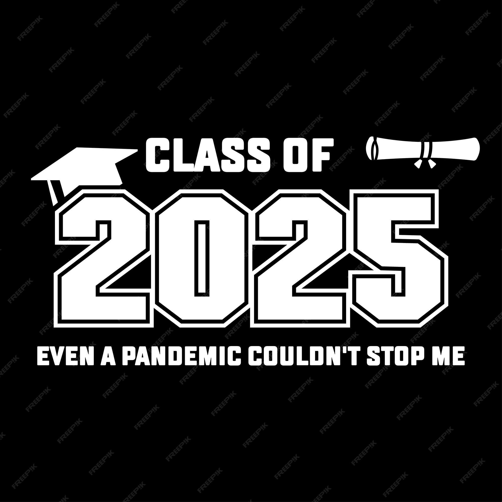 Premium Vector Hand drawn text illustration for class of 2025 graduation