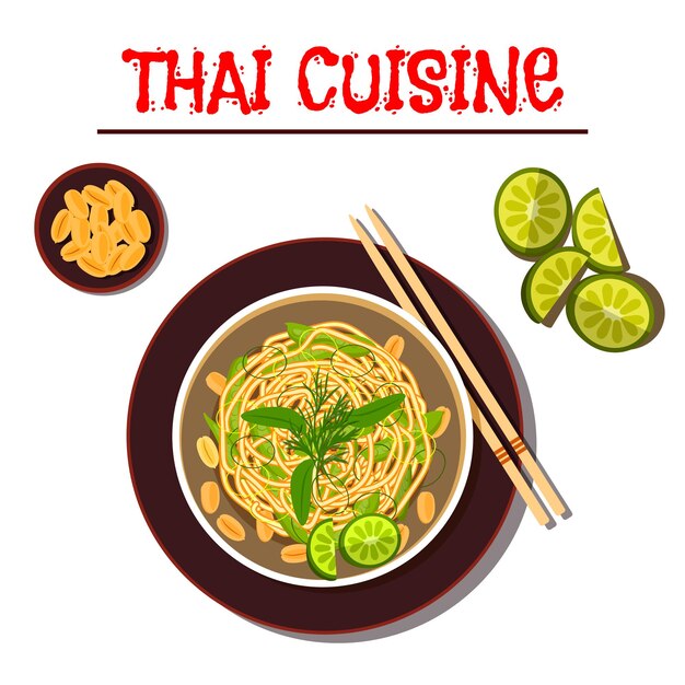 Vector hand drawn thai food