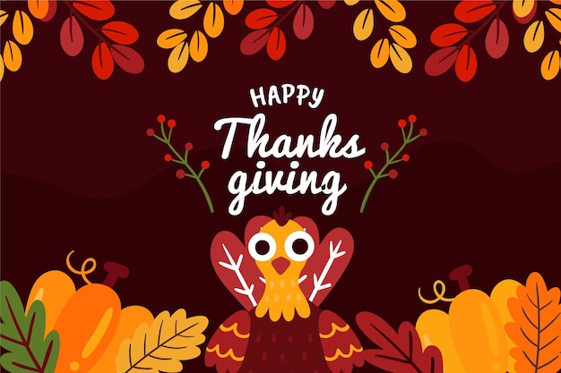 Hand drawn thanksgiving background